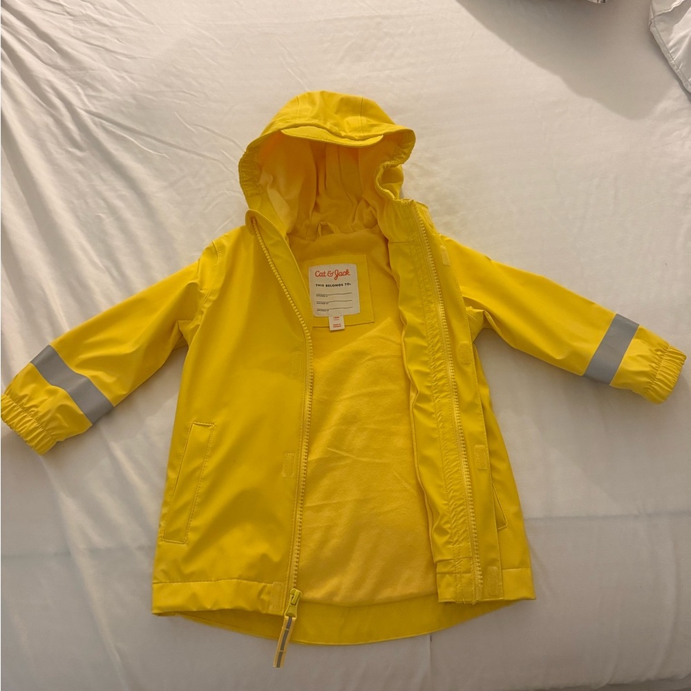 Cat & Jack Bright Yellow Kids Raincoat